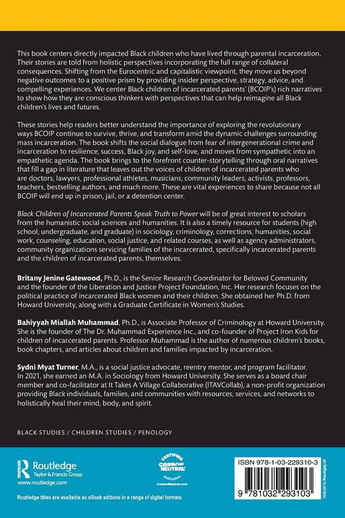 Produktbild: Black Children of Incarcerated Parents Speak Truth to Power
