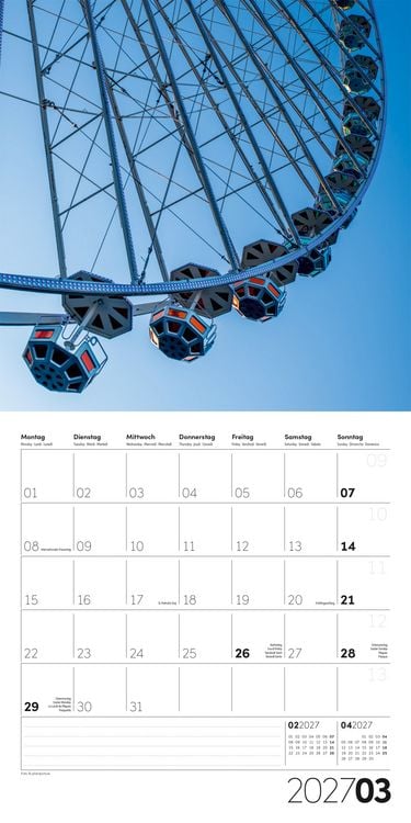 Produktbild: Die Farbe Blau Kalender 2027 - 30x30 - Art12