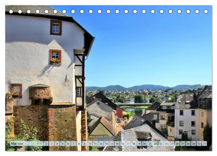 Produktbild: Saarburg - Ein sehenswertes St&auml;dtchen an der Saar (Tischkalender 2026 DIN A5 quer), CALVENDO Monatskalender