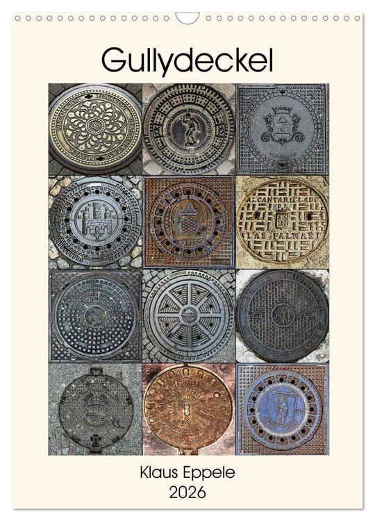 Produktbild: Gullydeckel (Wandkalender 2026 DIN A3 hoch), CALVENDO Monatskalender