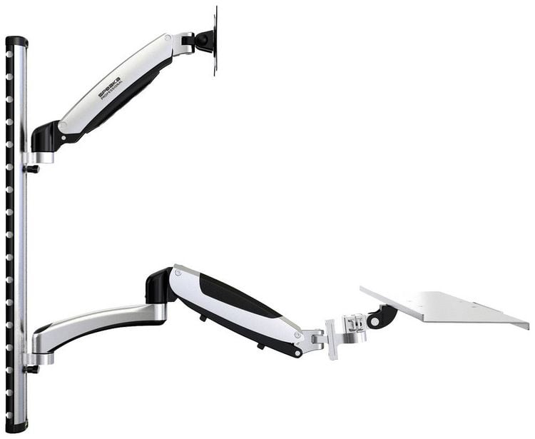 Produktbild: SpeaKa Professional Monitor-Wandhalterung SP-MM-730 1 Display(s) 43,2 cm (17") - 68,6 cm (27") Schwarz/Silber H&ouml;henverstellbar, Neigbar, Schwenkbar,