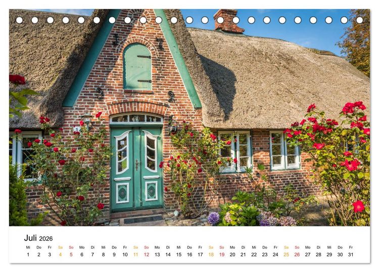 Produktbild: Sylter Friesenh&auml;user (Tischkalender 2026 DIN A5 quer), CALVENDO Monatskalender