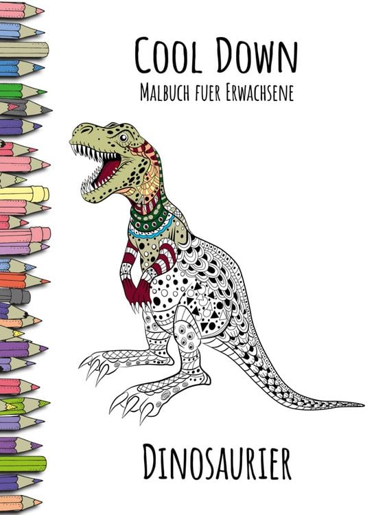 Produktbild: Cool Down | Malbuch f&uuml;r Erwachsene: Dinosaurier