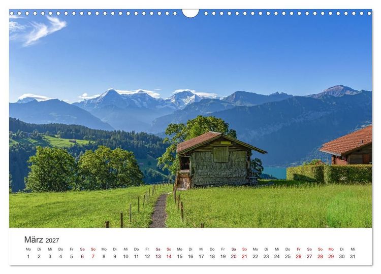 Produktbild: Berner Oberland - Bergwelten (Wandkalender 2027 DIN A3 quer), CALVENDO Monatskalender