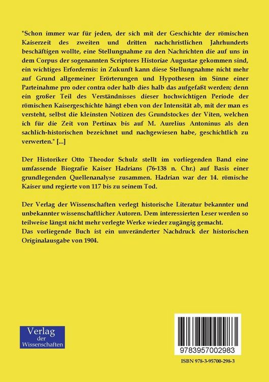 Produktbild: Das Leben des Kaisers Hadrian