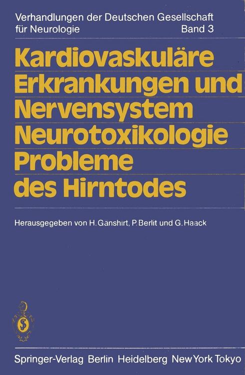 Produktbild: Kardiovaskul&auml;re Erkrankungen und Nervensystem Neurotoxikologie Probleme des Hirntodes