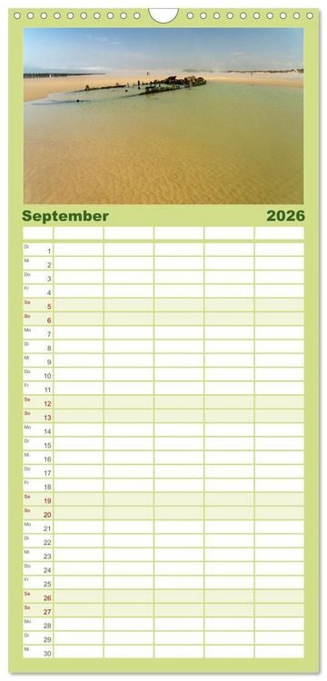 Produktbild: Familienplaner 2026 - Frankreich - Calais und die Opalk&uuml;ste mit 5 Spalten (Wandkalender, 21 x 45 cm) CALVENDO
