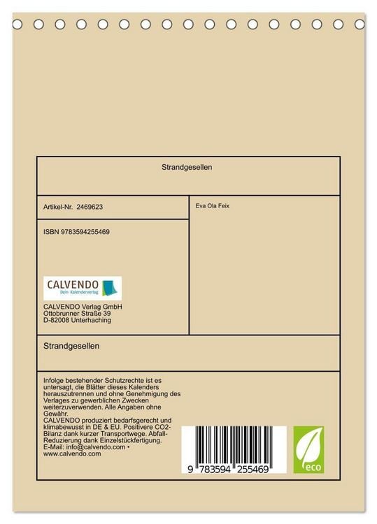 Produktbild: Strandgesellen (Tischkalender 2027 DIN A5 hoch), CALVENDO Monatskalender