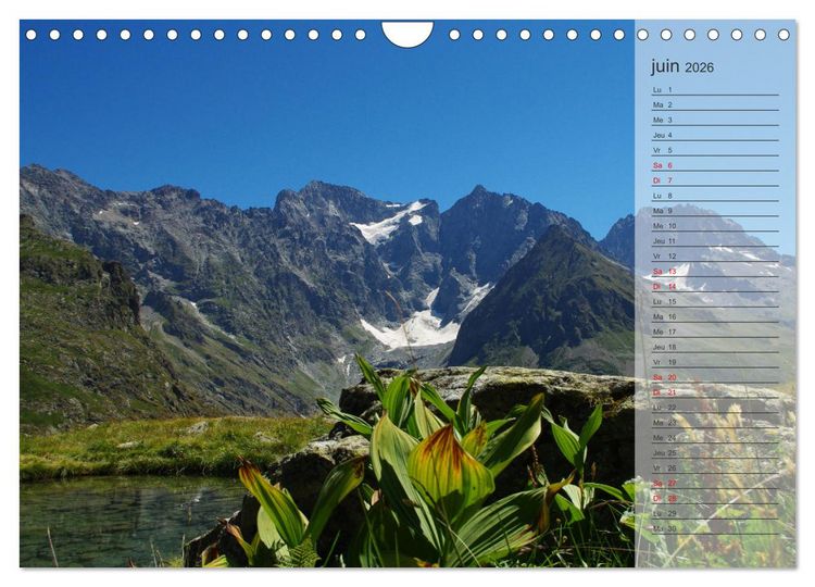 Produktbild: MONTAGNES Sommets des Hautes-Alpes (Calendrier mural 2026 DIN A4 vertical), CALVENDO calendrier mensuel