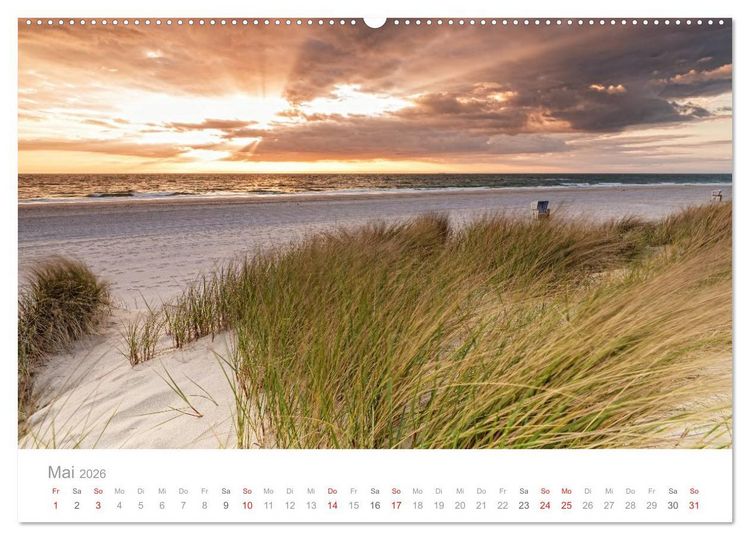 Produktbild: Sylter Lichtstimmungen (Wandkalender 2026 DIN A2 quer), CALVENDO Monatskalender