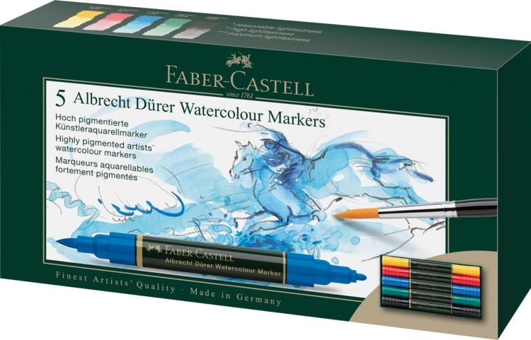 Produktbild: Faber-Castell Aquarellmarker Albrecht D&uuml;rer, 5er Set