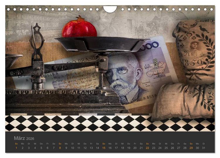 Produktbild: Patchwork - Vintage Impressionen (Wandkalender 2026 DIN A4 quer), CALVENDO Monatskalender