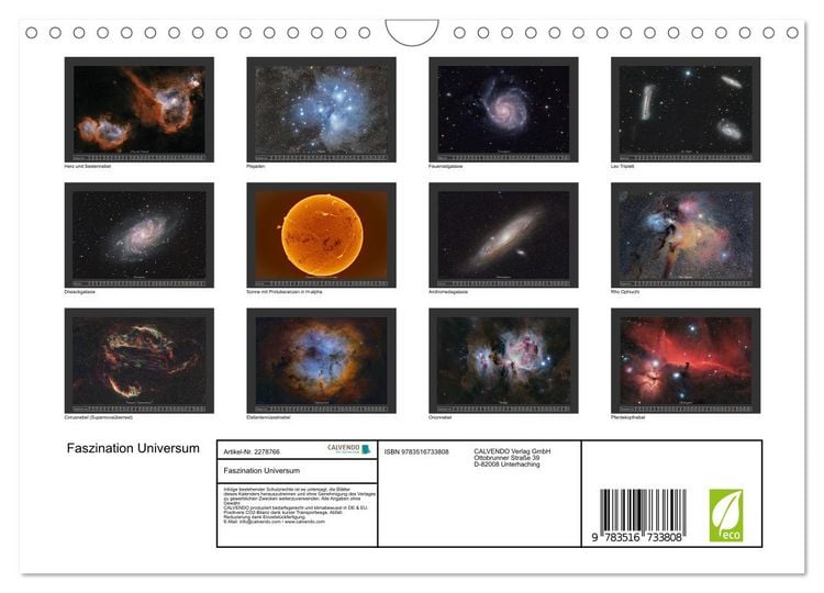 Produktbild: Faszination Universum (Wandkalender 2026 DIN A4 quer), CALVENDO Monatskalender