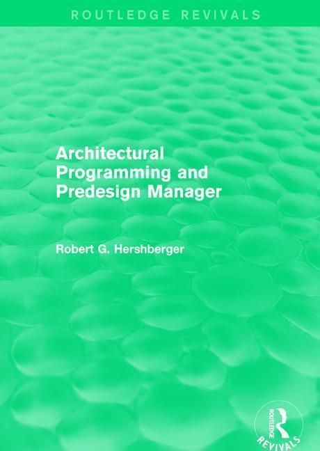 Produktbild: Hershberger, R: Architectural Programming and Predesign Mana