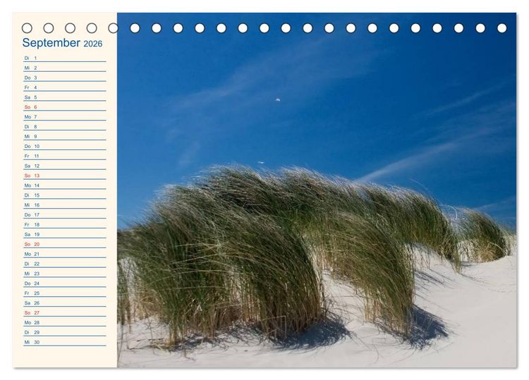 Produktbild: Urlaub auf Borkum (Tischkalender 2026 DIN A5 quer), CALVENDO Monatskalender