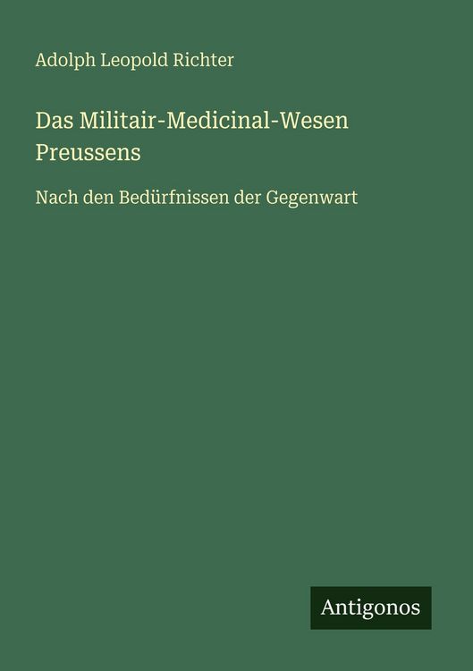 Produktbild: Das Militair-Medicinal-Wesen Preussens