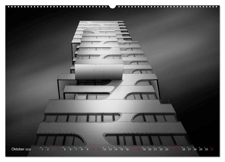 Produktbild: Monochrome Architektur (Wandkalender 2026 DIN A2 quer), CALVENDO Monatskalender