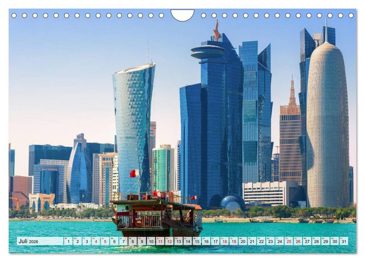Produktbild: Doha - Hauptstadt von Katar (Wandkalender 2026 DIN A4 quer), CALVENDO Monatskalender