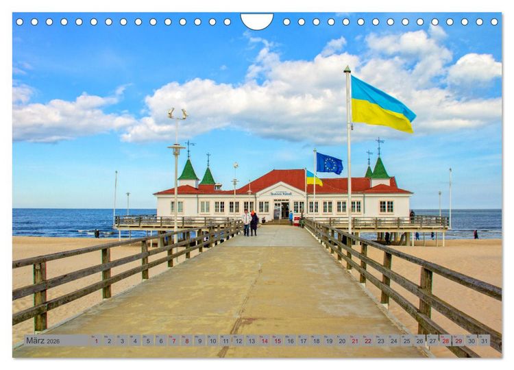 Produktbild: Das Kaiserbad Ahlbeck &ndash; Augenblicke eines Apriltages von der Ostseeinsel Usedom (Wandkalender 2026 DIN A4 quer), CALVENDO Monatskalender