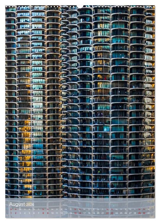 Produktbild: Architektur Facetten Chicago 2026 (hochwertiger Premium Wandkalender 2026 DIN A2 hoch), Kunstdruck in Hochglanz