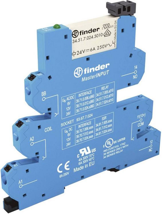 Produktbild: Finder 39.71.8.230.5060 Koppelrelais 230 V/AC 6A 1 Wechsler 1St.