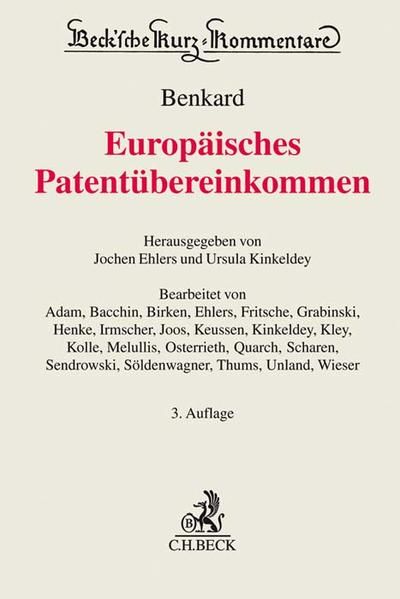 Produktbild: Europ&auml;isches Patent&uuml;bereinkommen