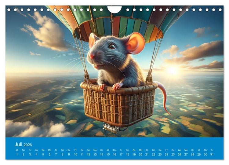 Produktbild: Abenteuerliche Ratten (Wandkalender 2026 DIN A4 quer), CALVENDO Monatskalender