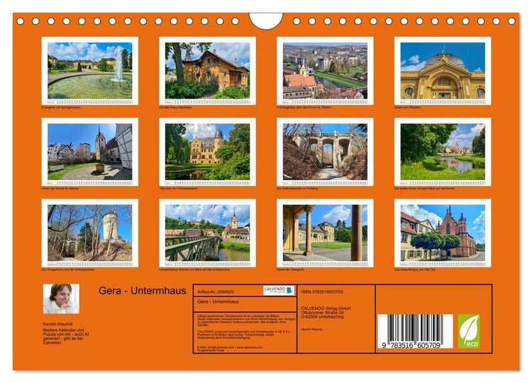 Produktbild: Gera - Untermhaus (Wandkalender 2026 DIN A4 quer), CALVENDO Monatskalender