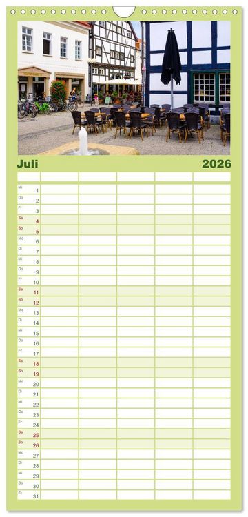Produktbild: Familienplaner 2026 - Ein Blick auf Lippstadt mit 5 Spalten (Wandkalender, 21 x 45 cm) CALVENDO