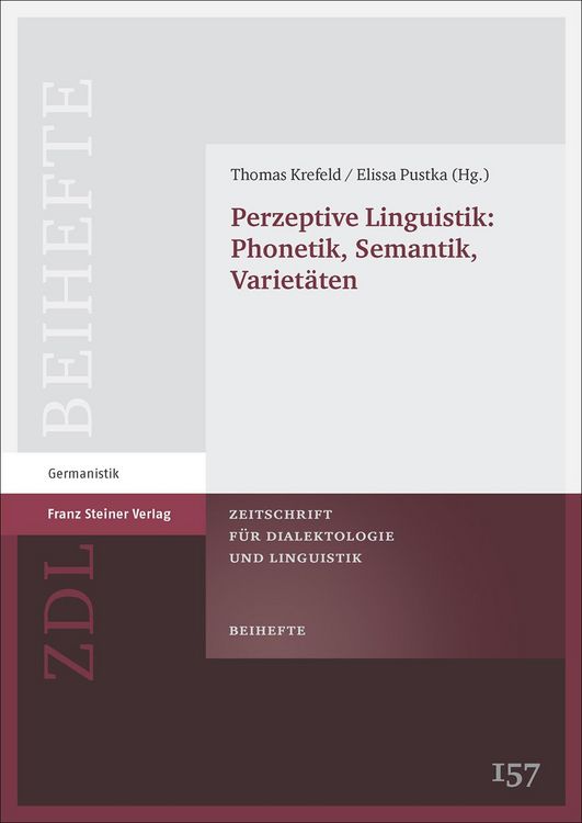 Produktbild: Perzeptive Linguistik: Phonetik, Semantik, Variet&auml;ten