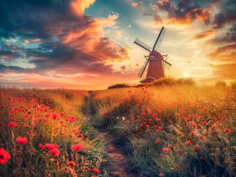 Produktbild: CALVENDO Puzzle Ein Motiv aus dem Kalender Im Reich der Windm&uuml;hlen | 1000 Teile Lege-Gr&ouml;&szlig;e 64x48cm Foto-Puzzle f&uuml;r gl&uuml;ckliche Stunden
