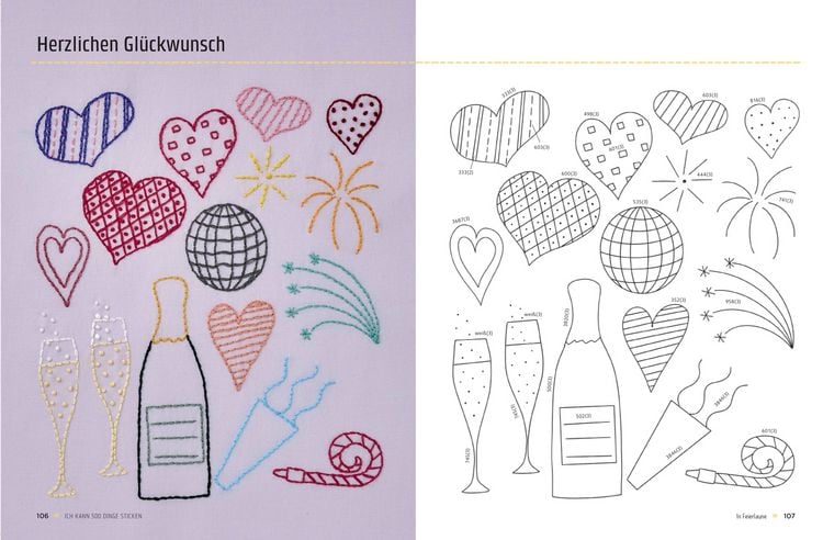 Produktbild: Ich kann 500 Dinge sticken. Witzige, s&uuml;&szlig;e, coole und freche Motive. Ganz einfach Schritt f&uuml;r Schritt nachzusticken. Blumen, Bl&uuml;ten, Bl&auml;tter, Tiere, Logos, Schriften, Schmuckelemente u.v.m. Ideal f&uuml;r Kinder und Anf&auml;nger