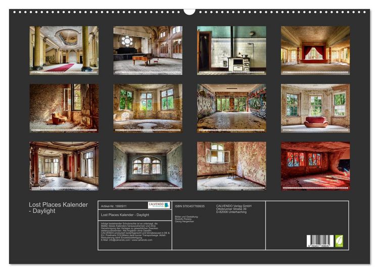 Produktbild: Lost Places Kalender - Daylight (Wandkalender 2026 DIN A2 quer), CALVENDO Monatskalender