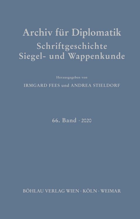 Produktbild: Archiv f&uuml;r Diplomatik, Schriftgeschichte, Siegel- und Wappenkunde