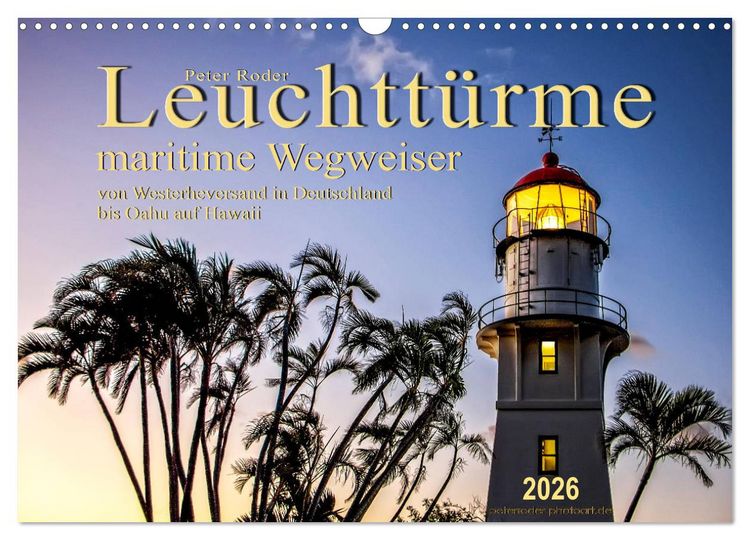 Produktbild: Leuchtt&uuml;rme - maritime Wegweiser (Wandkalender 2026 DIN A3 quer), CALVENDO Monatskalender