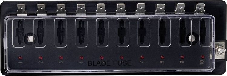 Produktbild: TRU COMPONENTS TC-9070380 TC-9070380 KFZ-Sicherungshalter mit Statusanzeige Passend f&uuml;r (Sicherungen) Flachsicherung Standard 30 A 32 V/DC 1 St.