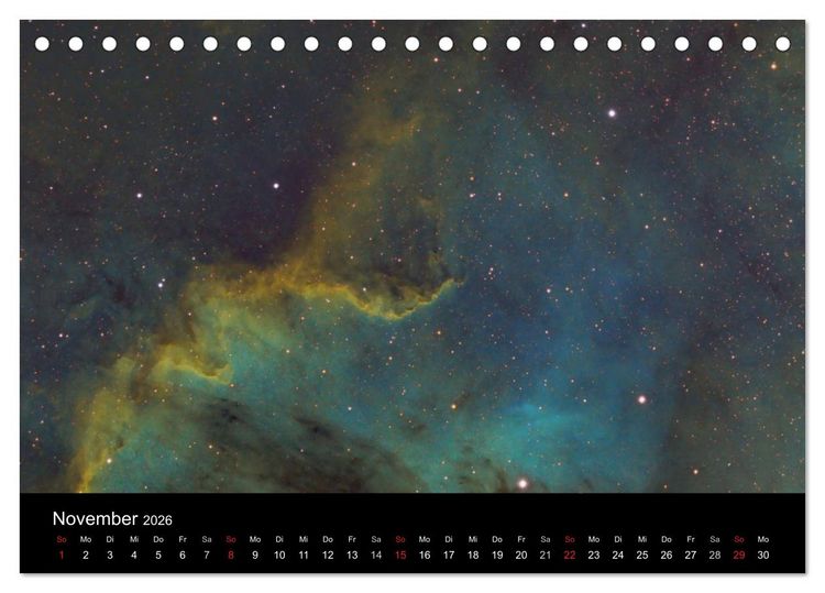 Produktbild: Universum - Eine Reise zu den Sternen (Tischkalender 2026 DIN A5 quer), CALVENDO Monatskalender