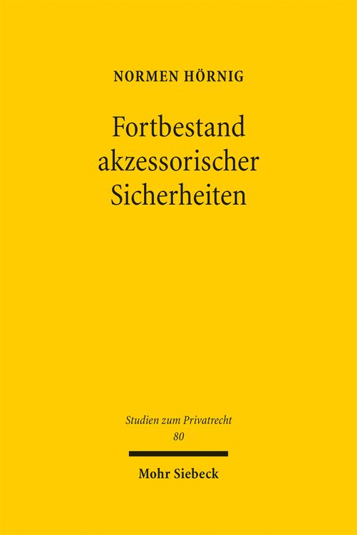 Produktbild: Fortbestand akzessorischer Sicherheiten