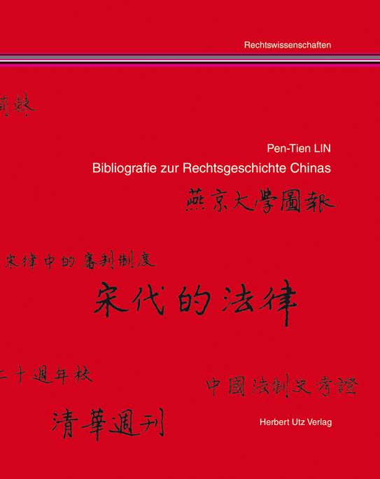Produktbild: Bibliografie zur Rechtsgeschichte Chinas