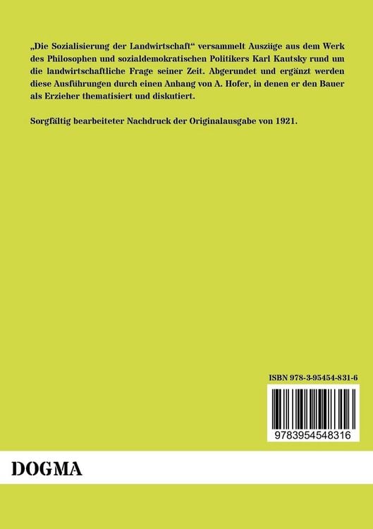 Produktbild: Die Sozialisierung der Landwirtschaft