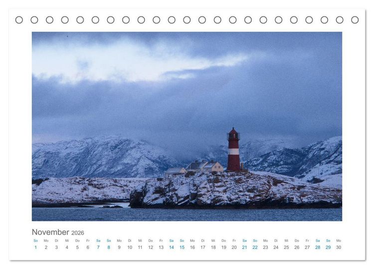Produktbild: Kurs Nord - mit dem Postschiff (Tischkalender 2026 DIN A5 quer), CALVENDO Monatskalender