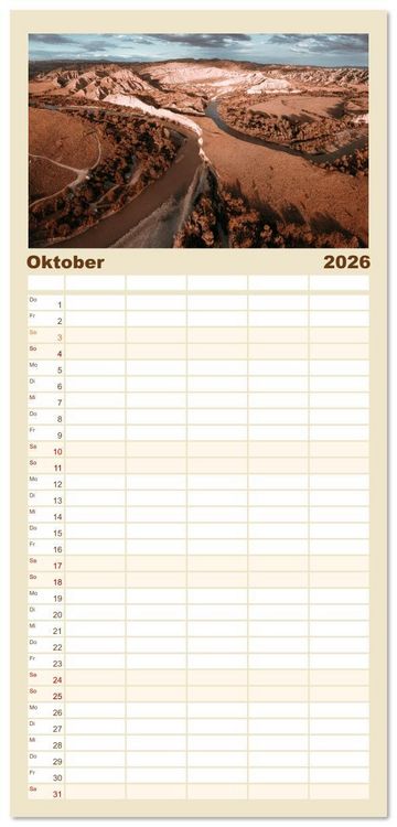 Produktbild: Familienplaner 2026 - Georgien - Neuzeit-Chroniken mit 5 Spalten (Wandkalender, 21 x 45 cm) CALVENDO