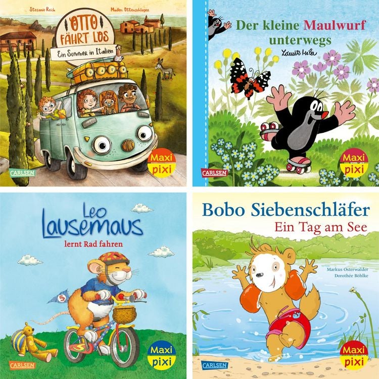 Produktbild: Maxi-Pixi-4er-Set 127: Drau&szlig;en unterwegs (4x1 Exemplar)