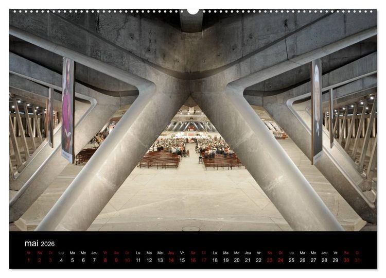 Produktbild: Un jour Lourdes (Calendrier mural 2026 DIN A2 vertical) calendrier de bureau
