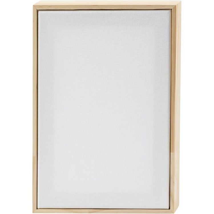 Produktbild: Creativ Company Gespannte Leinwand mit Rahmen, Gr&ouml;&szlig;e 15,8x23,8 cm, 280 g, Wei&szlig;, 1 Stk