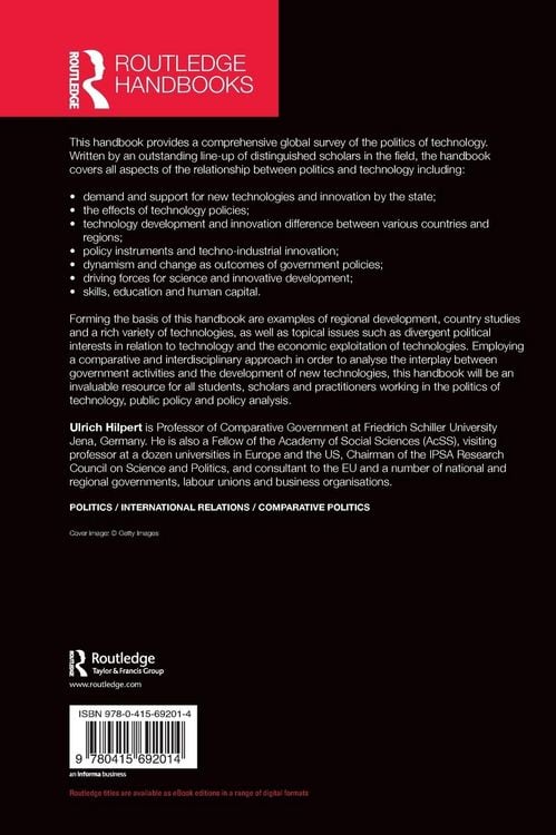 Produktbild: Routledge Handbook of Politics and Technology