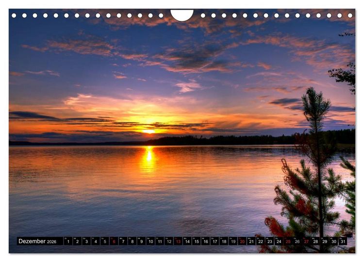 Produktbild: FINNLAND &ndash; Traumhafte Landschaften (CH - Version) (Wandkalender 2026 DIN A4 quer), CALVENDO Monatskalender