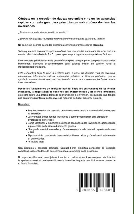 Produktbild: Inversi&oacute;n para principiantes