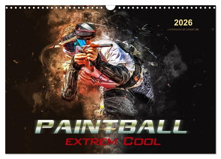 Produktbild: Paintball - extrem cool (Wandkalender 2026 DIN A3 quer), CALVENDO Monatskalender