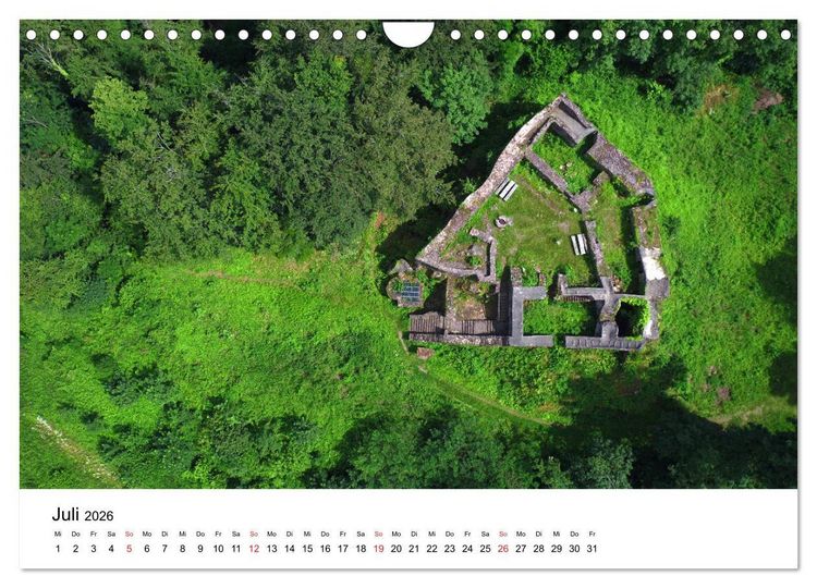 Produktbild: Deutschlands Burgen - Der S&uuml;den von oben (Wandkalender 2026 DIN A4 quer), CALVENDO Monatskalender